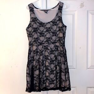 Dots black lace dress 